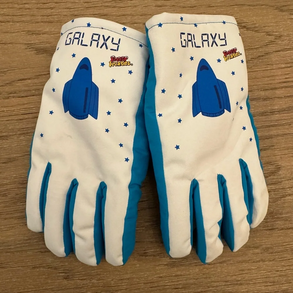 Freezy Freakies Vintage Galaxy Rocket- color changing winter Gloves
